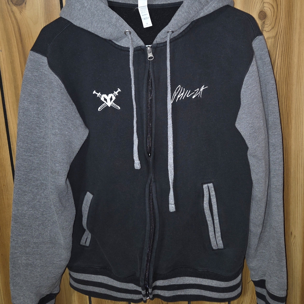 Gray and Black Men's Hoodie